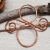 Copper Looped Hair Barrette with Glass Bead Accent