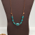 Hubei Turquoise and Copper Necklace with Copper Birds