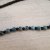 Hand Strung Apatite and Black Glass Bead Necklace