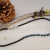 Hand Strung Apatite and Black Glass Bead Necklace