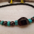Chunky Handmade Garnet and Hubei Turquoise Necklace