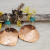Hammered Copper Heart Earrings with Sterling Silver and Turquoise