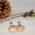 Hammered Copper Heart Earrings with Sterling Silver and Turquoise