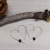 18 Gauge Heart Hoop Sterling Silver Earrings with Garnet Accent Beads