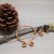 Traditional Hammered Copper Cloak Pin with Spiral Motif